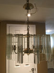 Glass Rod and Beveled Glass panel Chandelier
