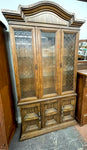 Vintage Cabinet with Glass Doors China Hutch Display Cabinet